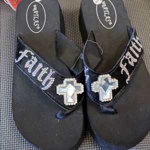 FAITH Rhinestone flip flops